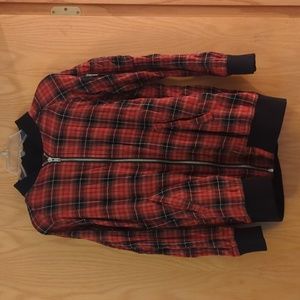 R13 Red Plaid Lightweight Jacket XS